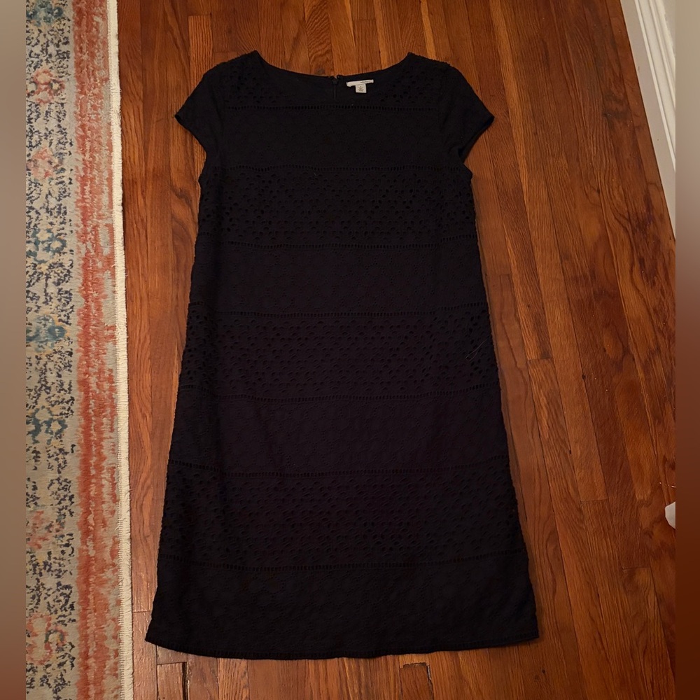 Halogen Black Eyelit Dress,  Sz M